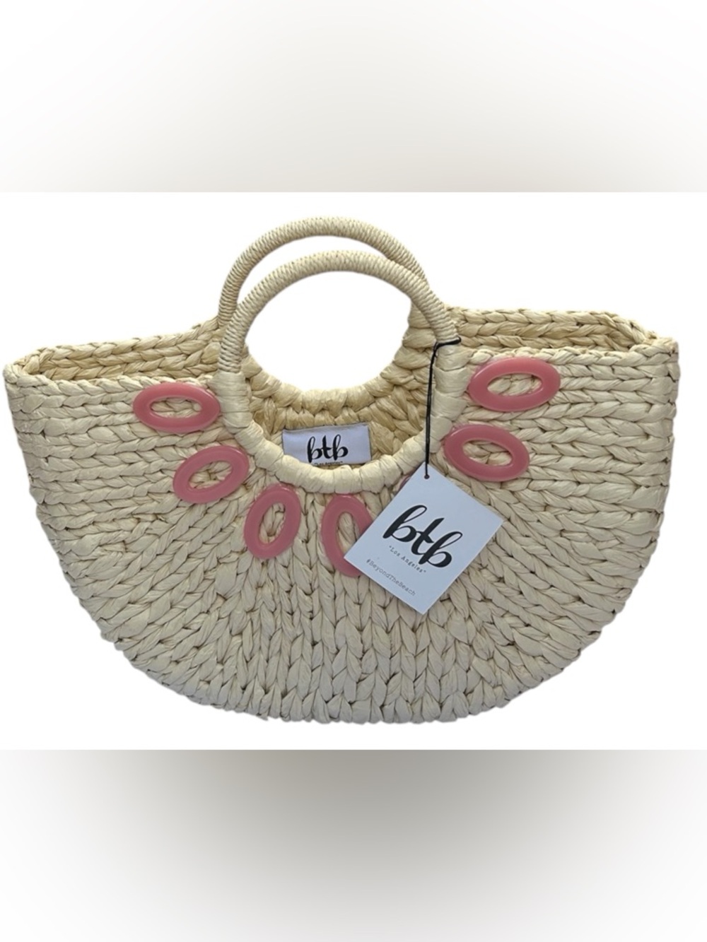 BTB LOS ANGELES Beyond The Beach Camille Straw Tote